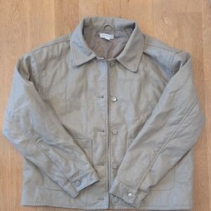 Topshop Taupe Quilted Utility Jacket
